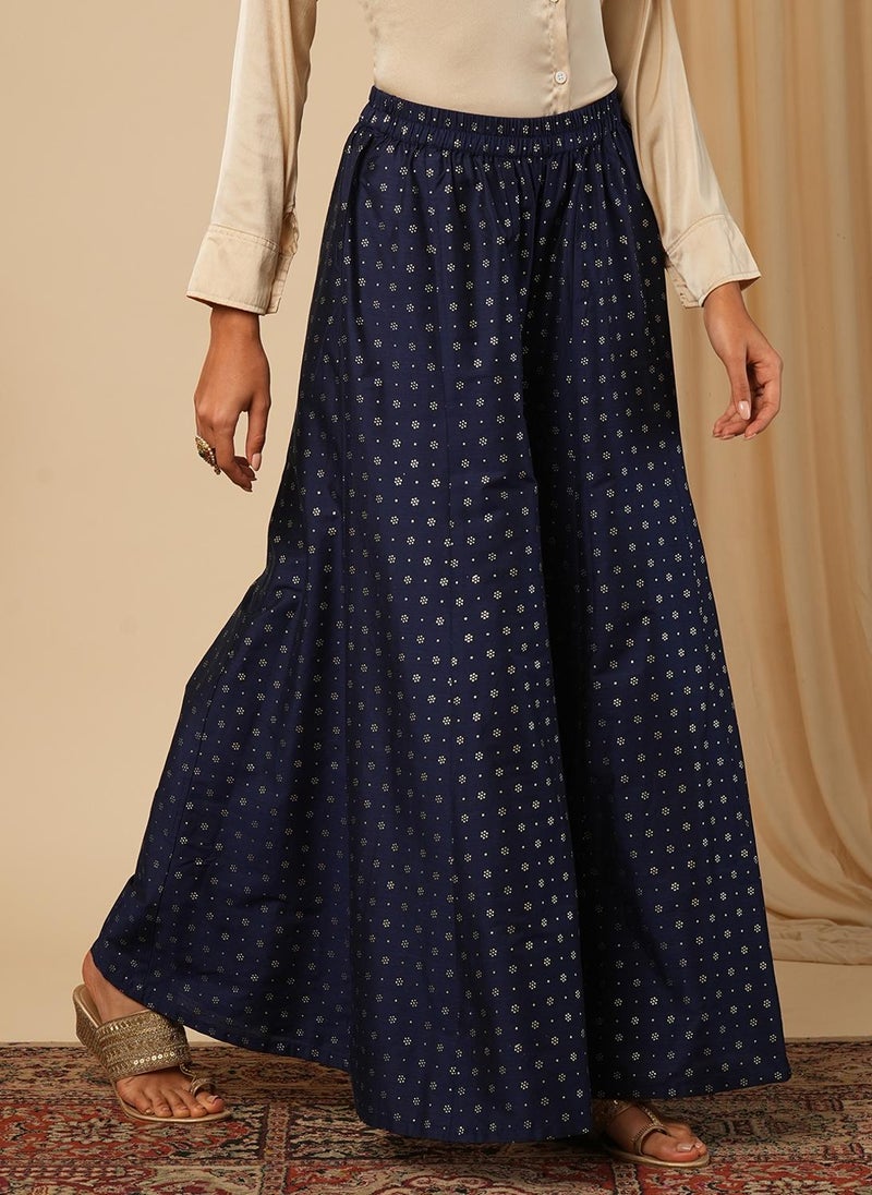 Globus Women Ethnic Motifs Printed Flared Ethnic Palazzos - Image 4